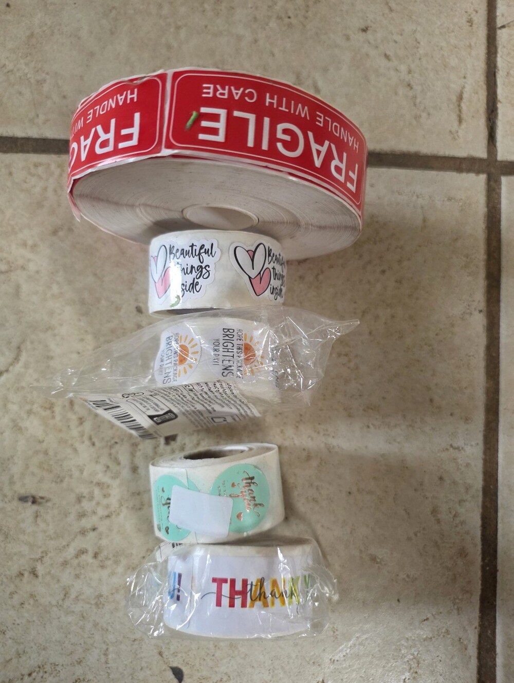 Fragile & Thank You Stickers For Shipping